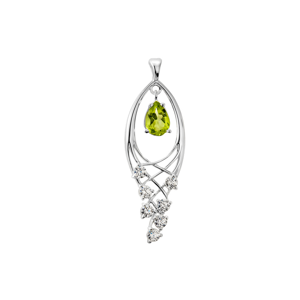 

Серебряный кулон с зеленым камнем 109-5310 GS-5056 р-