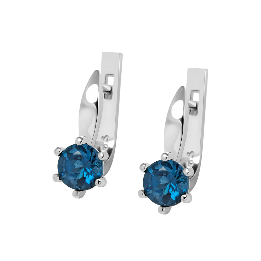 

Серебряные серьги с лондон топазом 017-33 GS-4130 р-