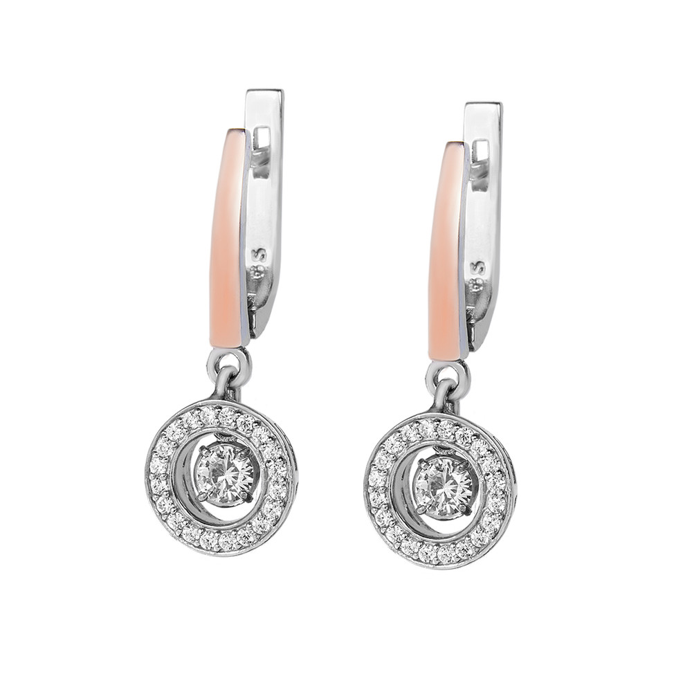 

Серебряные серьги с золотом и куб. цирконием Rumba-10 GS-4328 р-