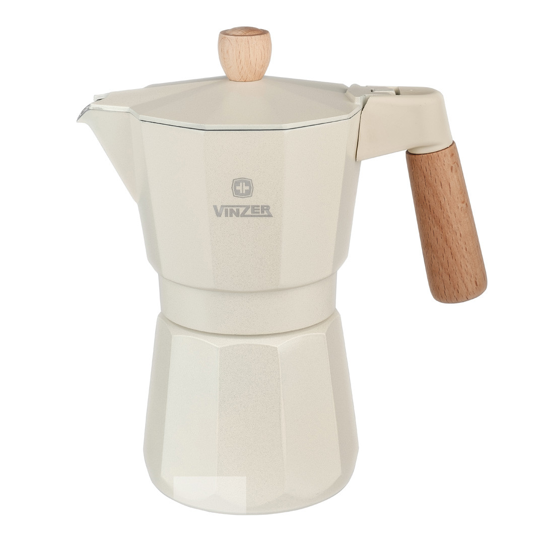 

Кофеварка гейзерная VINZER Latte Crema, 6 чашек