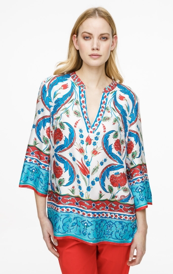 

Туника Escada  Белая с голубым 5026870, Туника Escada 34 Белая с голубым 5026870