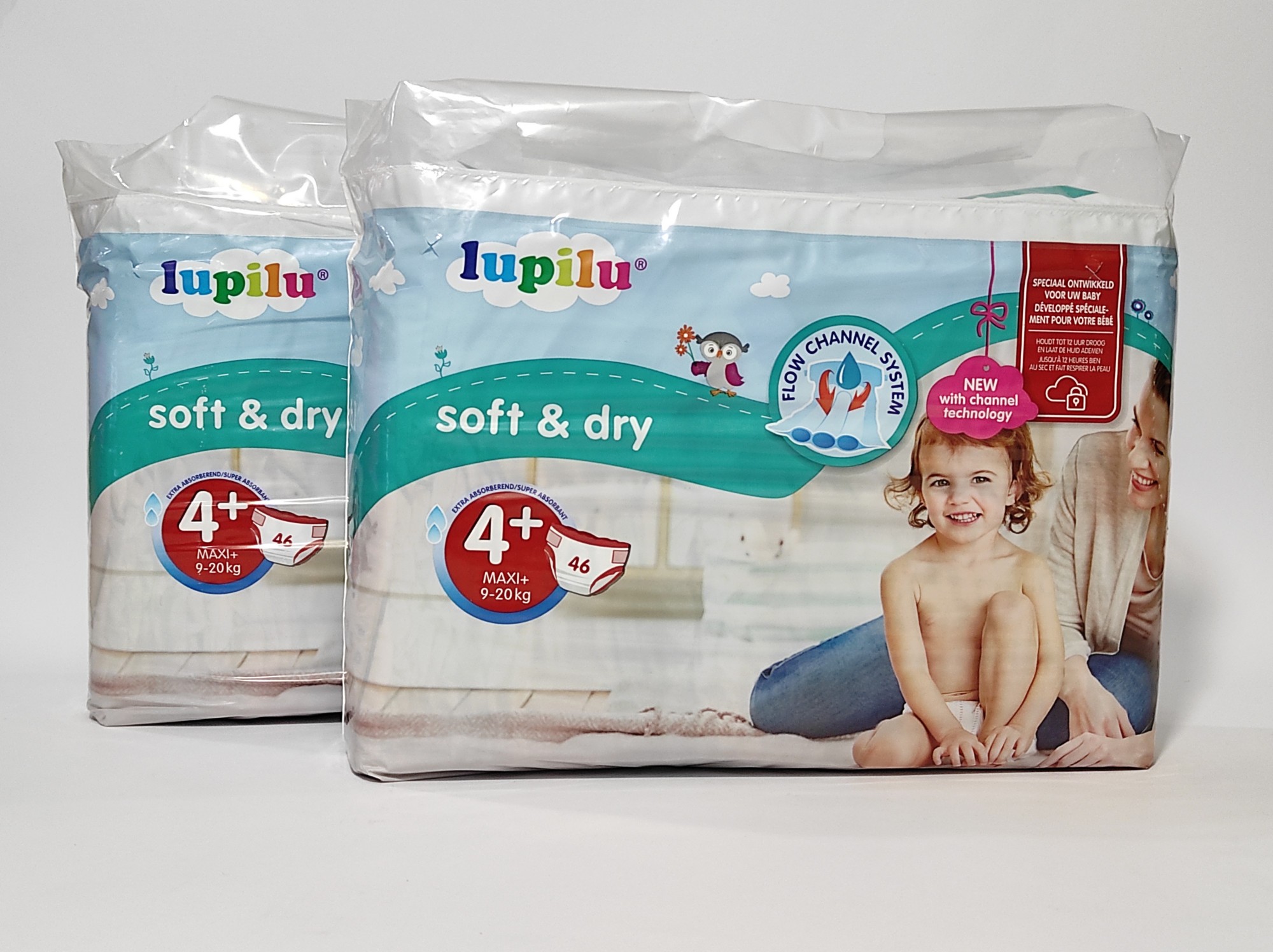 

Підгузники Lupilu soft & dry розмір 4+ , 9-20 кг, 92 шт