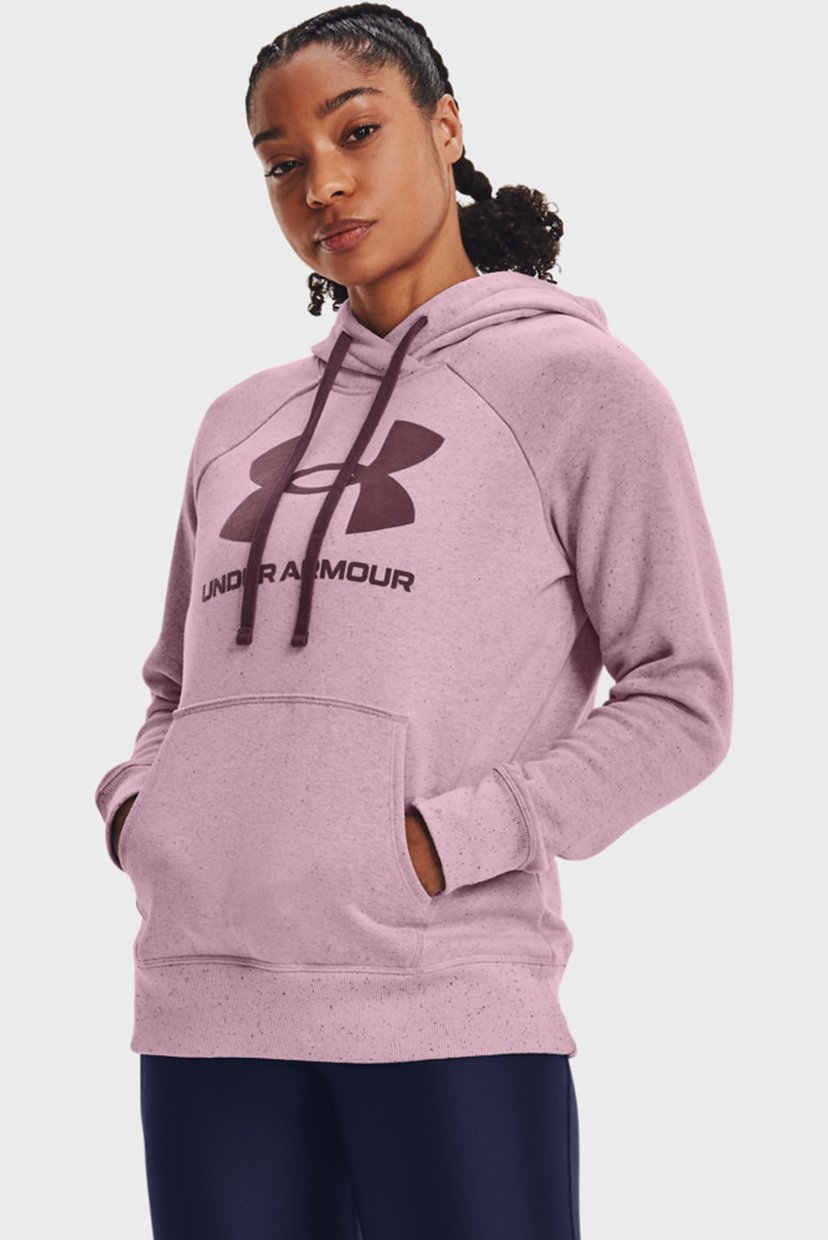 

Женское розовое худи Rival Fleece Logo Hoodie Under Armour XS 1356318-698