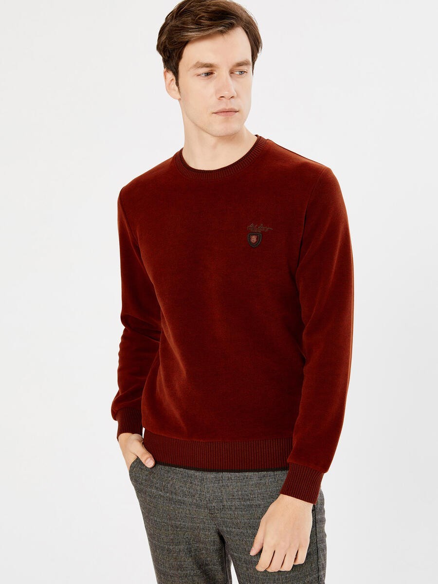 

Мужской джемпер MCL  Ржаво-коричневый 27643, Мужской джемпер MCL 4XL Ржаво-коричневый 27643