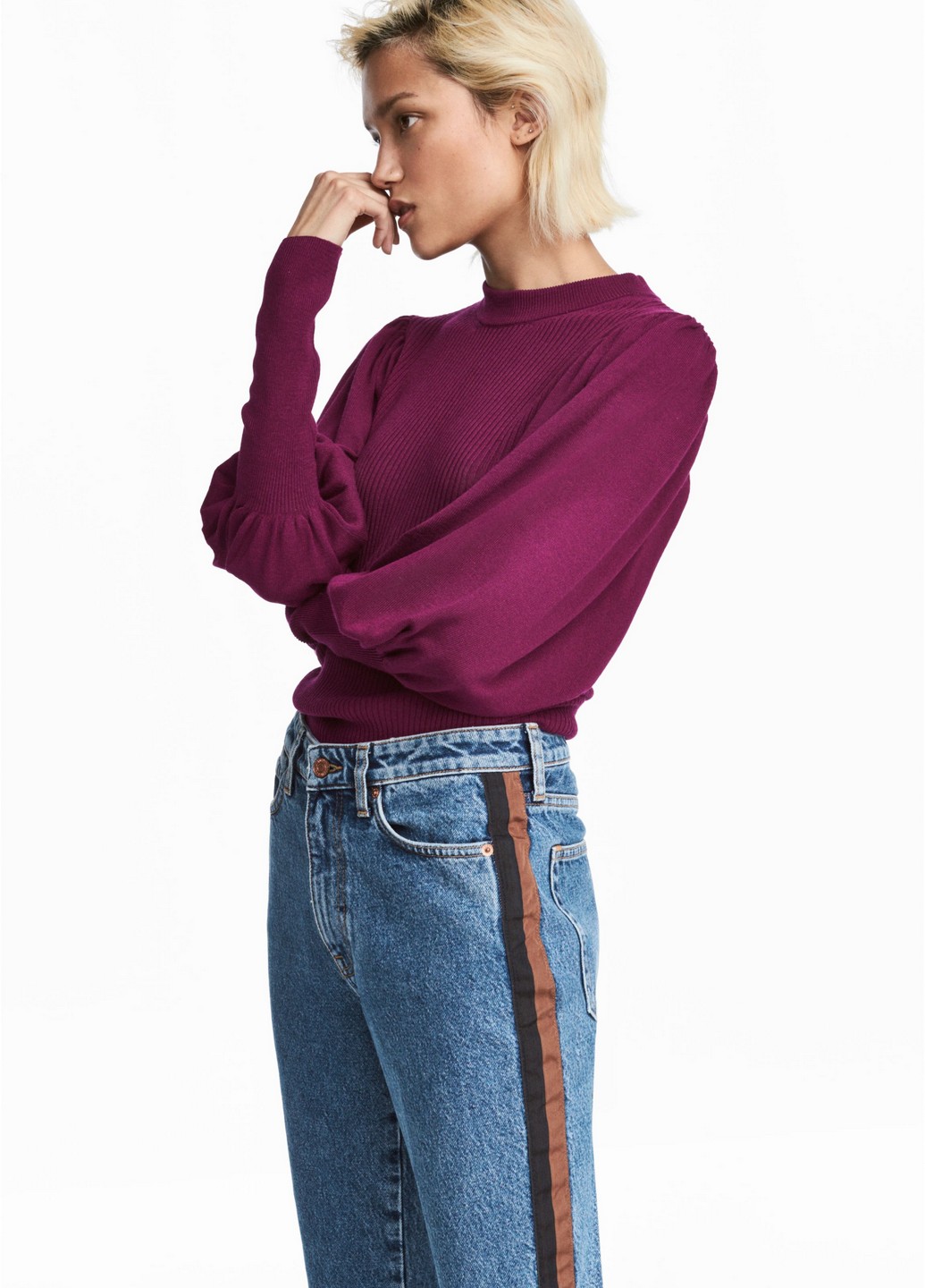

Джемпер H&M 32 Бордовый 0544759_борд.