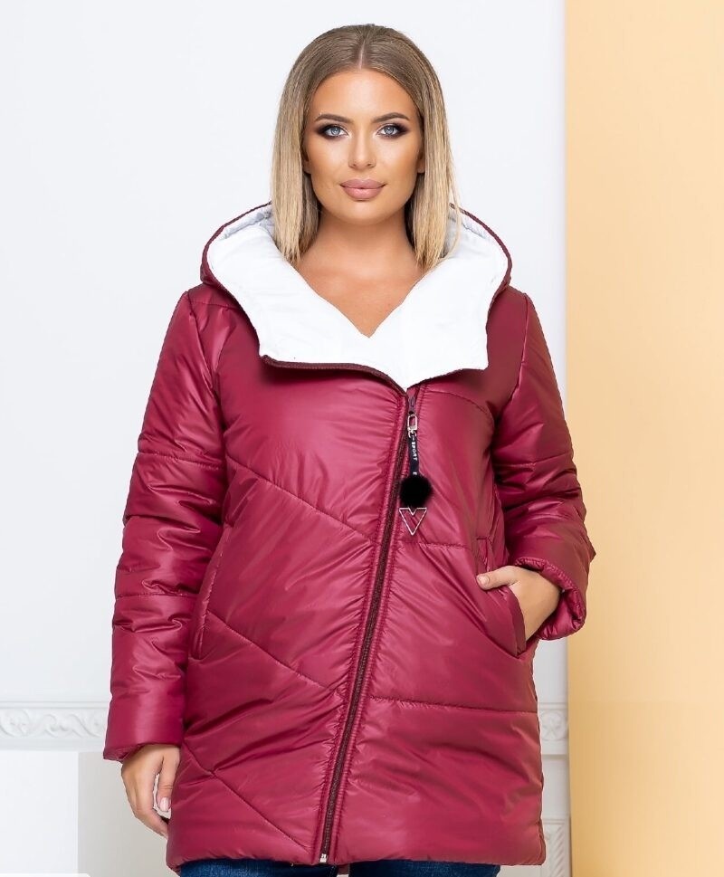 

Куртка зимняя Fashion FT-5118 Бордовая женская р.60 005118