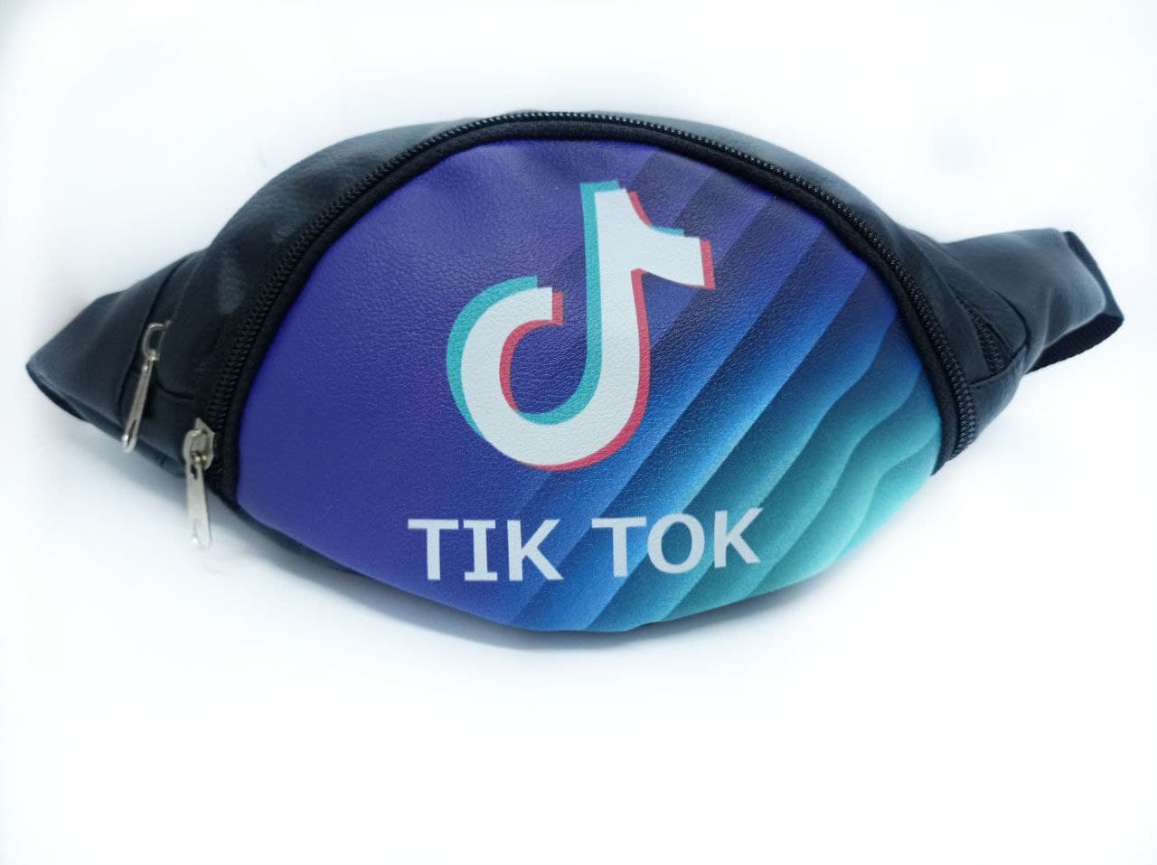 

Сумка Tik Tok Бананка на пояс MATE Тик Ток черно-синяя (10TK)