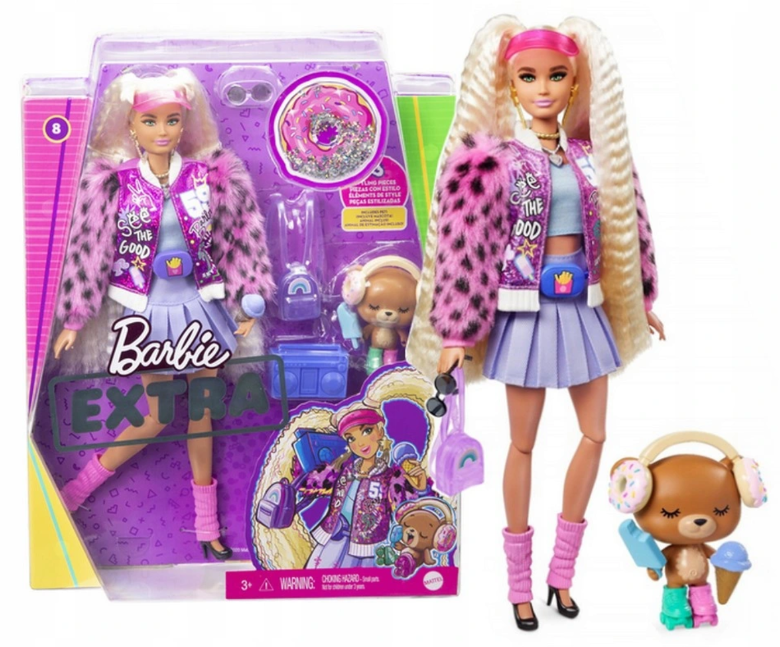 

Кукла Barbie Extra Style Барби Экстра Стильная Модница Блондинка с косичками GYJ77