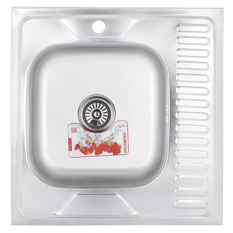

Мойка кухонная ZERIX Z6060L-06-160E (satin) (ZM0568)