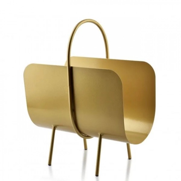 

Корзина для хранения Газетница металлическая Flora CEDRIC GOLD золотая 35402