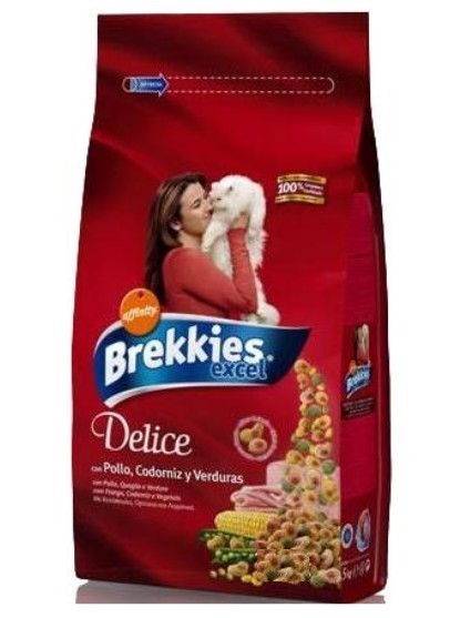 

Сухой корм для кошек Brekkies Cat Delice Meat хрустящие мясные кусочки 20 кг