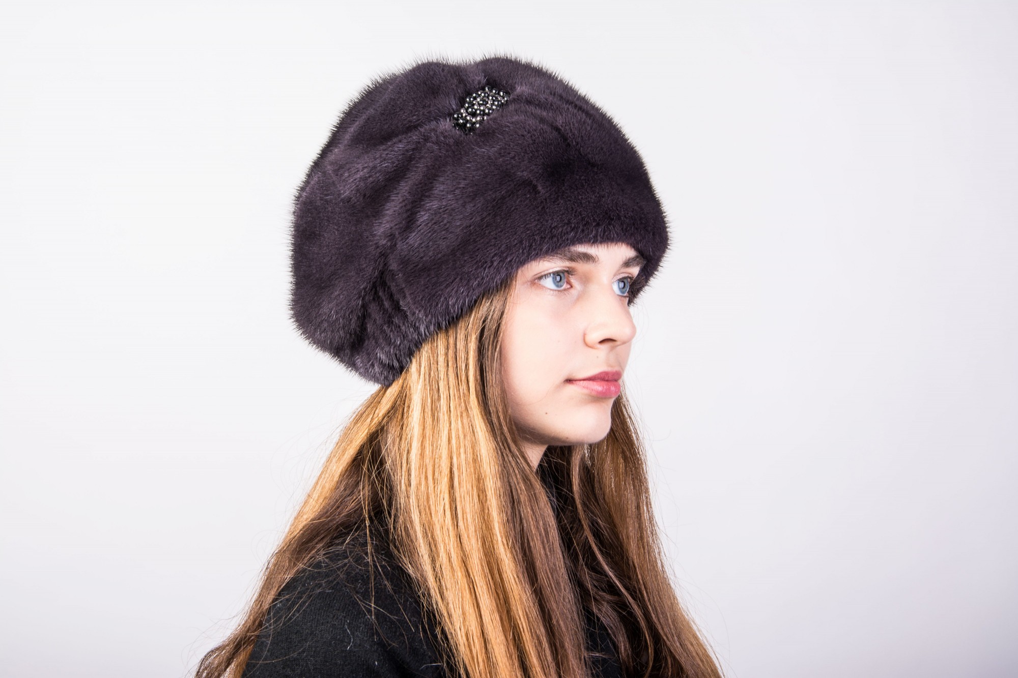 

Шапка норковая Меховой Стиль Кубанка Бетти 54-60 Ирис (068/B)