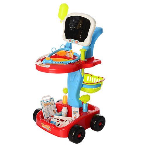

Игровой набор Доктора 660-43-44 тележка Красный