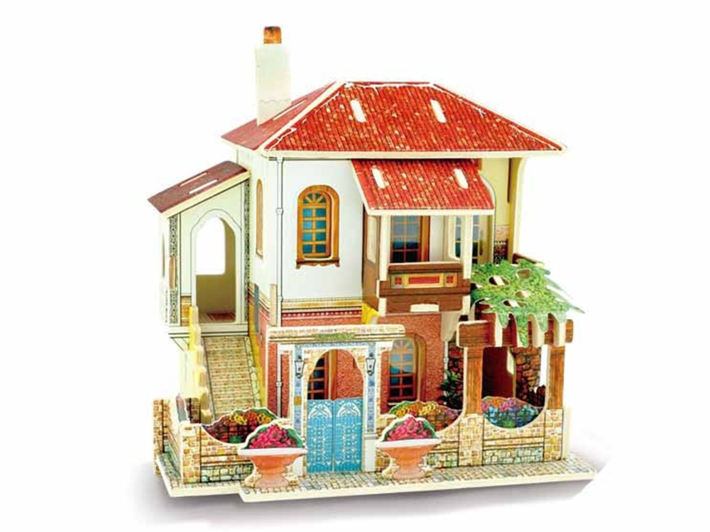 

Кукольный домик Diy 3D пазл Diy Деревянный Вилла (1006-379-02)