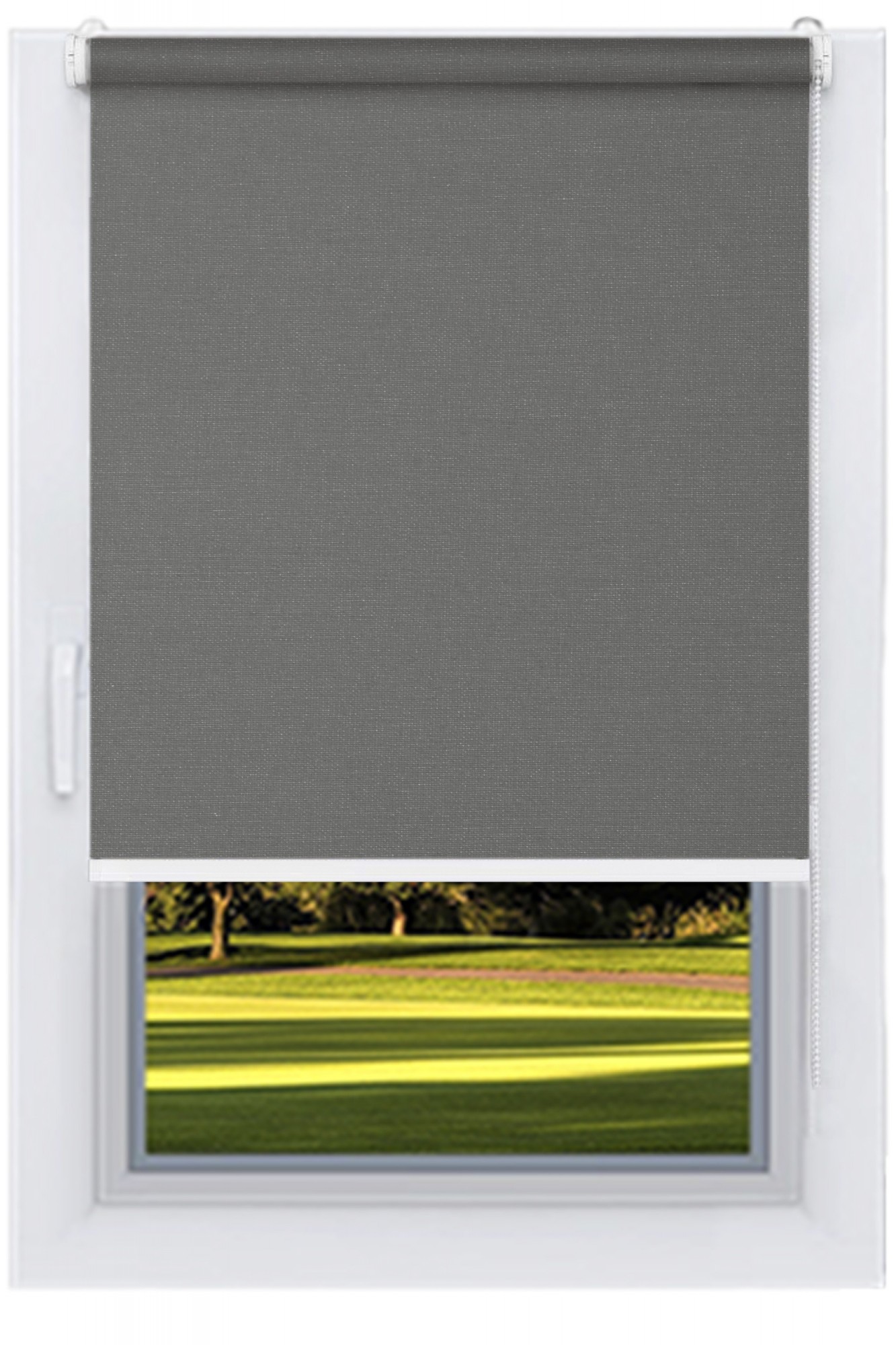 

Ролета тканевая DECOLUX 138х200 Classic Блекаут Темно-серый вал 19