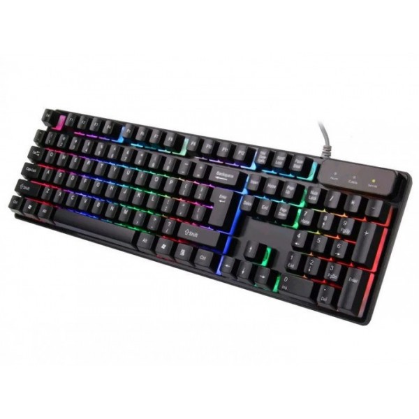 

Профессиональная игровая клавиатура с подсветкой клавиш LANDSLIDES KR-6300 Pro Plus c яркой светодиодной подсветкой (55799)