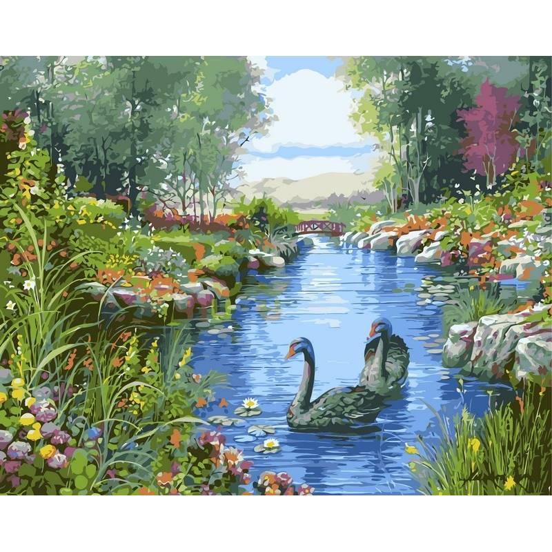 

Картина рисование по номерам Babylon Черные лебеди. Худ. Андрес Орпинас 40х50см VP127 набор для росписи, краски, кисти, холст