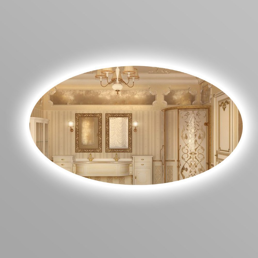 

Зеркало SmartWorld Viola серия Lite с подсветкой амбилайт овальное 80x50x3см. (Lite-Viola-d1-50x80x3)