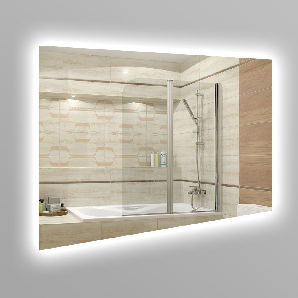 

Зеркало в ванную SmartWorld Lika серия Lite с контурной LED подсветкой прямоугольное 100x90x3см. (Lite-Lika-90x100)