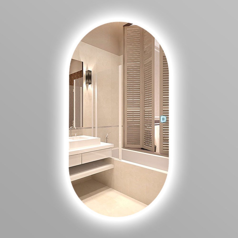 

Зеркало SmartWorld Nargiz серии Smart с контурной подсветкой Амбилайт закругленное 160x100x3см. (Smart-Nargiz-100x160)