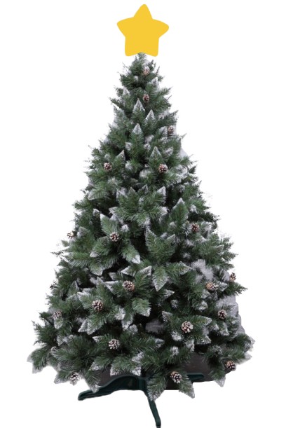 

Ель искусственная 2,2 м Рождественская HAPPY HOLIDAYS Елка искусственная с шишками (ЕР-Ш-220)