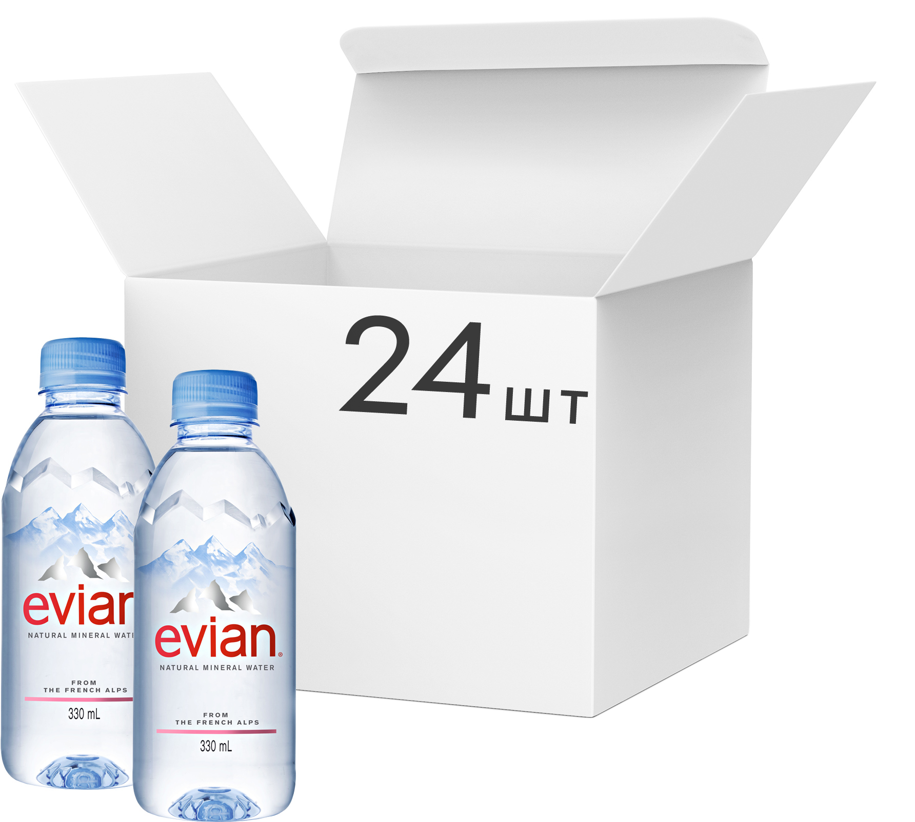 Акція на Упаковка минеральной негазированной воды Evian 0.33 л х 24 бутылки (3068320063010) від Rozetka UA