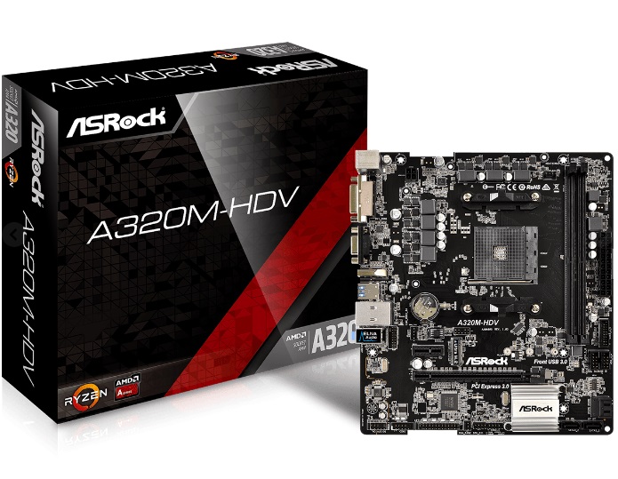 

Материнская плата ASRock A320M-HDV Socket AM4
