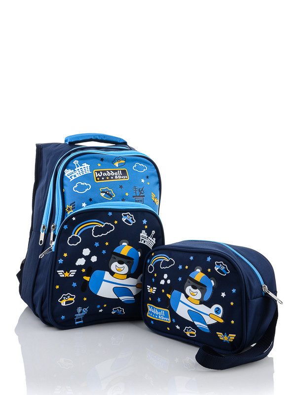 

Рюкзаки детские деми для девочки Prime 00-00012979 Синий р.39x30x17
