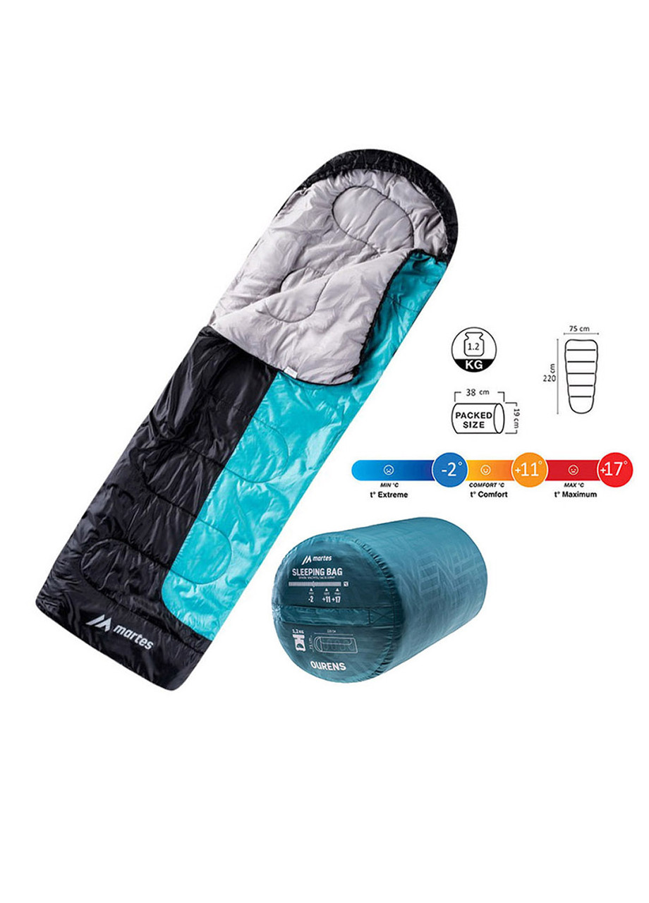 

Спальный мешок Martes Ourens 220 x 75 см Черный с голубым