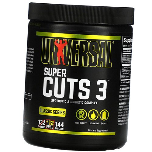 

Липотропный и Мочегонный Комплекс для снижения веса, Super Cuts3, Universal Nutrition 144таб (02086007)