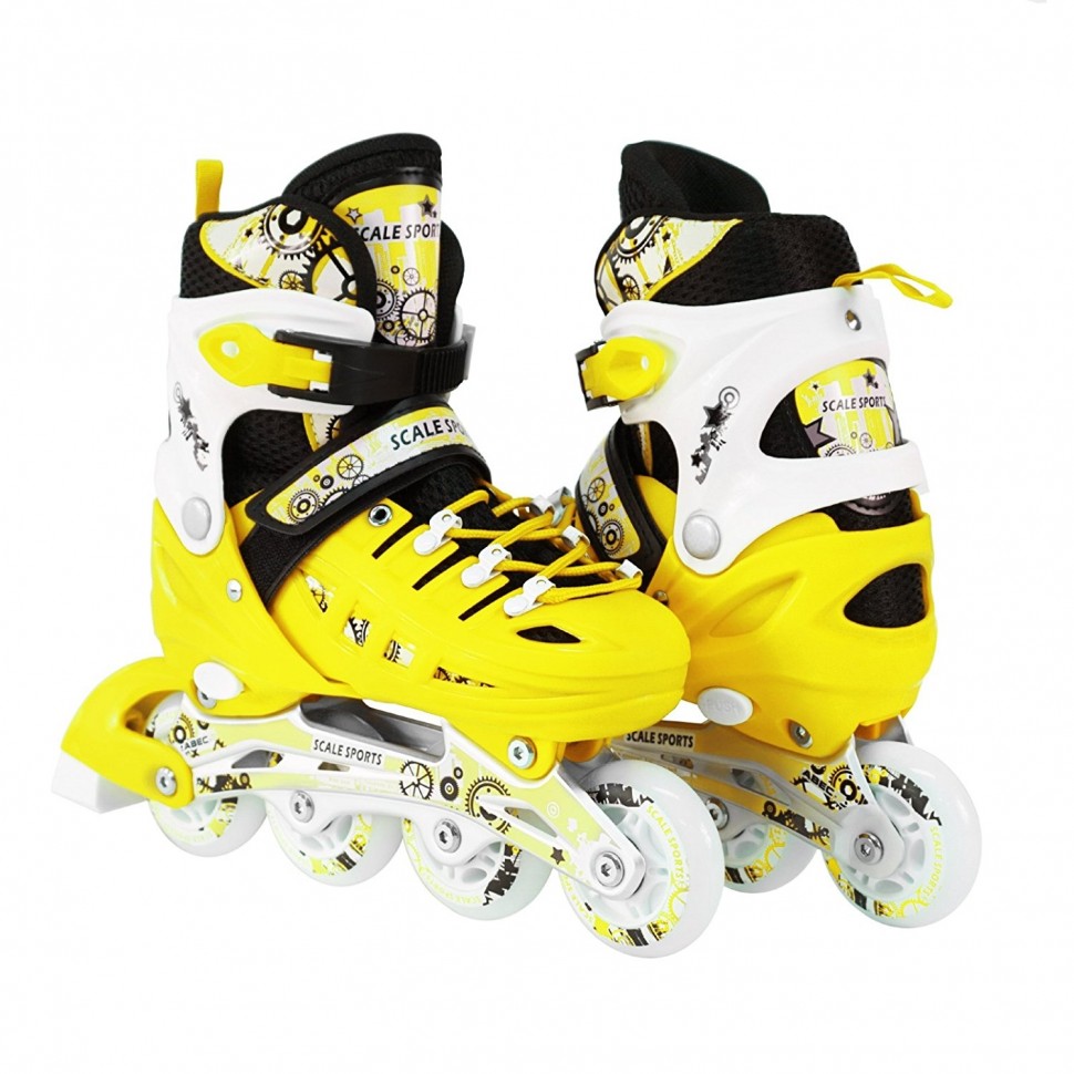 

Роликовые коньки Scale Sport SC04 желтый размер 34-37