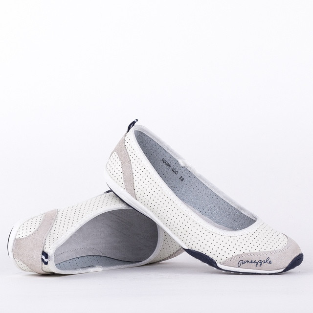 

Мокасины бело-серые Allshoes 10089-D20 36