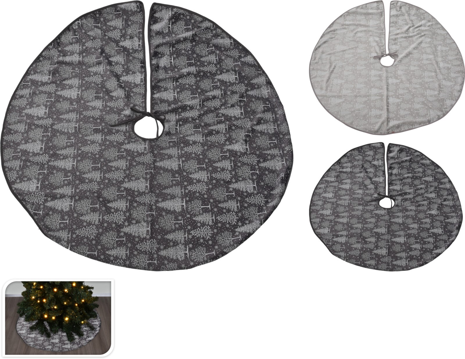 

Декоративный низ для ствола елки Christmas Decoration 95 см (767650020_серый)