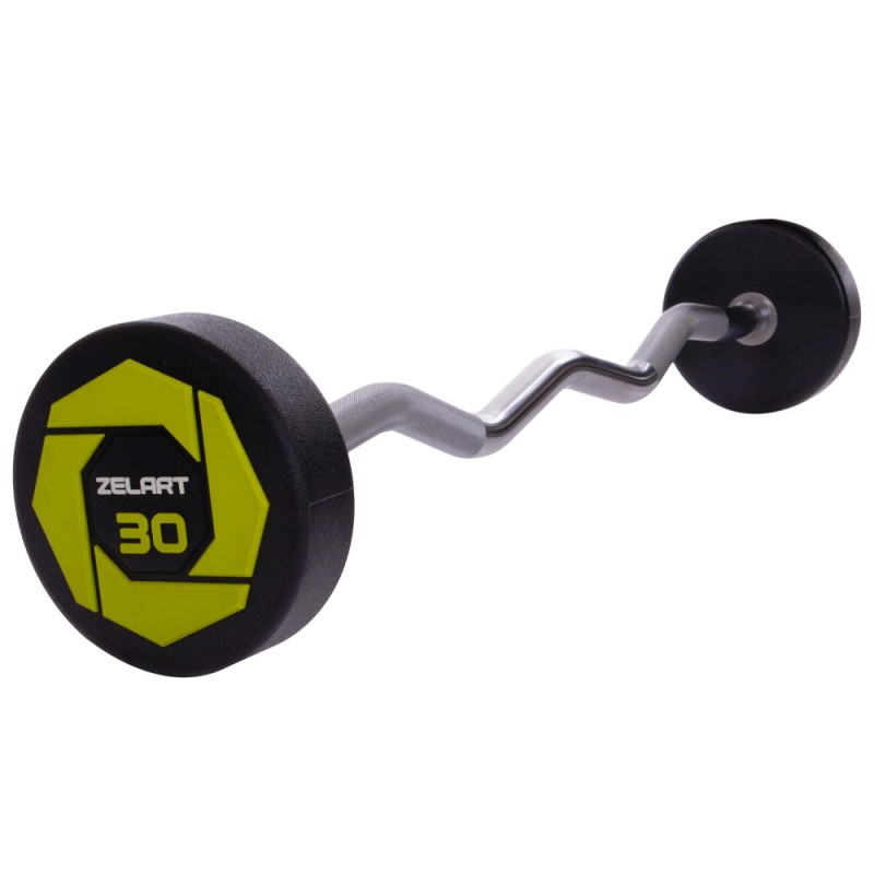 

Штанга фиксированная изогнутая Modern Urethane Barbell 30кг, код: TA-2690-30-S52