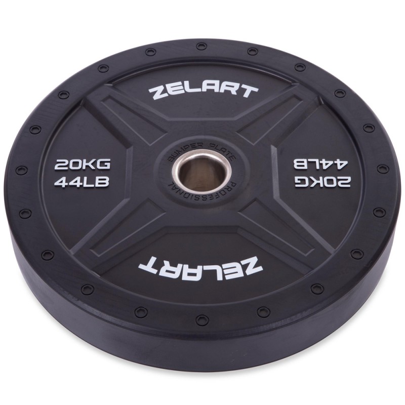 

Бамперные диски для кроссфита Zelart Bumper Plates 20 кг, черный, код: TA-2258-20-S52