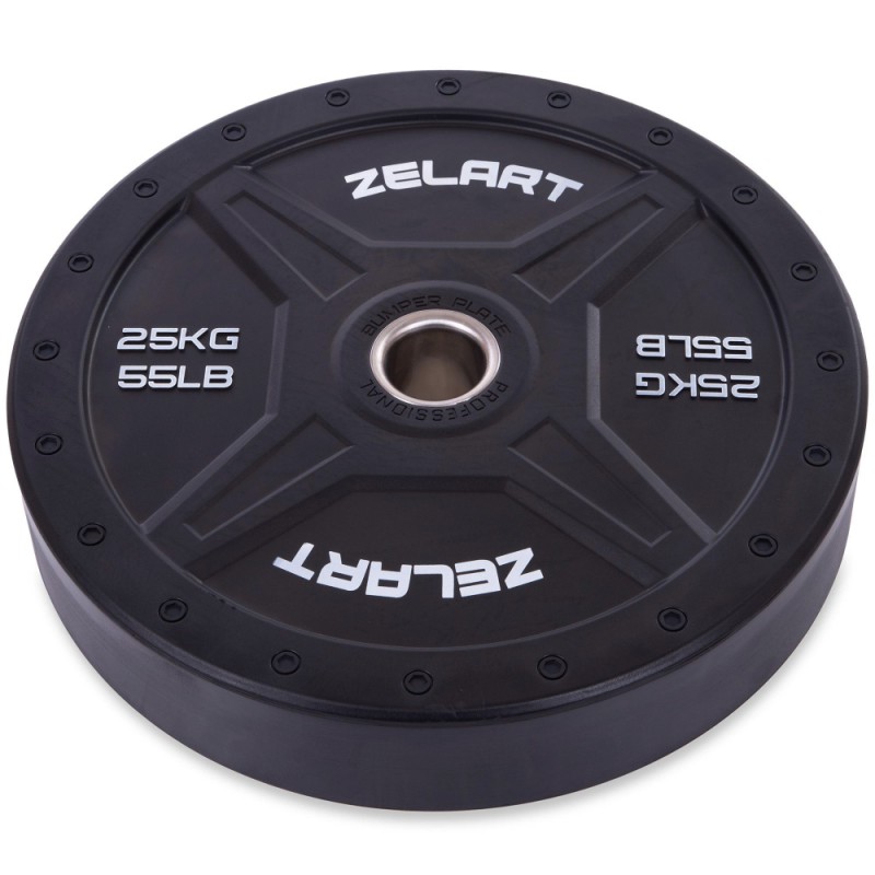 

Бамперные диски для кроссфита Zelart Bumper Plates 25 кг, черный, код: TA-2258-25-S52