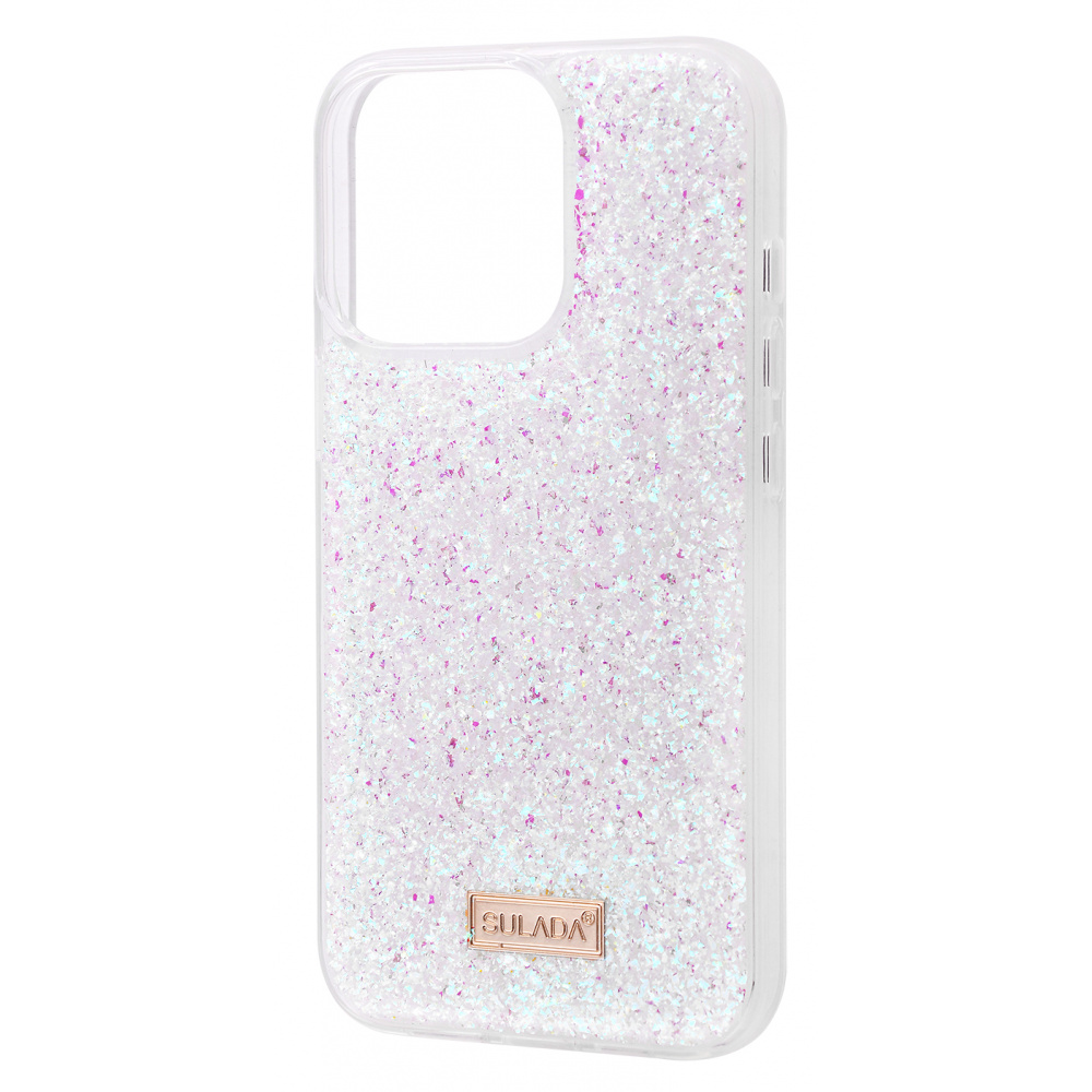 

Чехол-накладка с камнями и блёстками SULADA Color Diamond iPhone 13 Pro Max pink Розовый