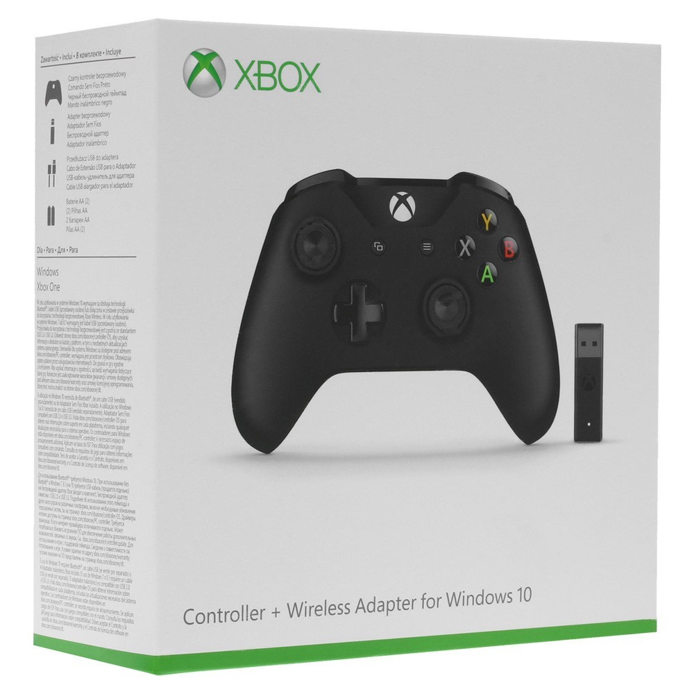 Беспроводной геймпад Microsoft Xbox Wireless Controller Black + Wireless  Adapter for Windows 10 (4N7-00002) – отзывы покупателей | ROZETKA