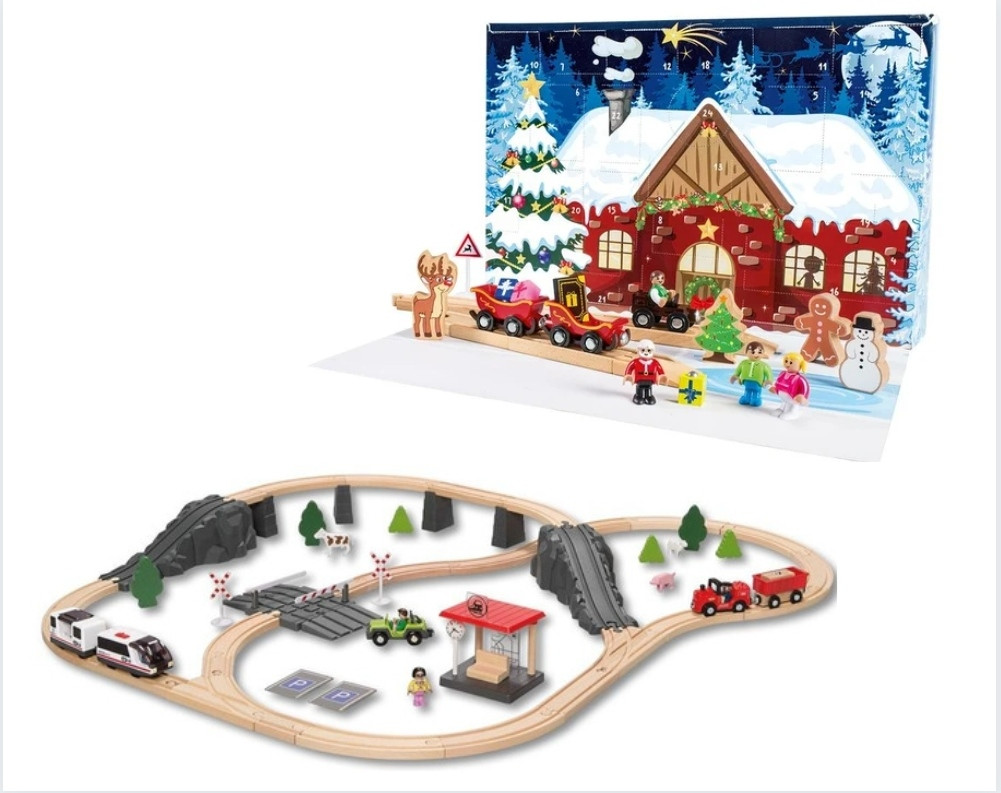 

Новогодний адвент календарь + железная дорога 95 деталей Германия PlayTive