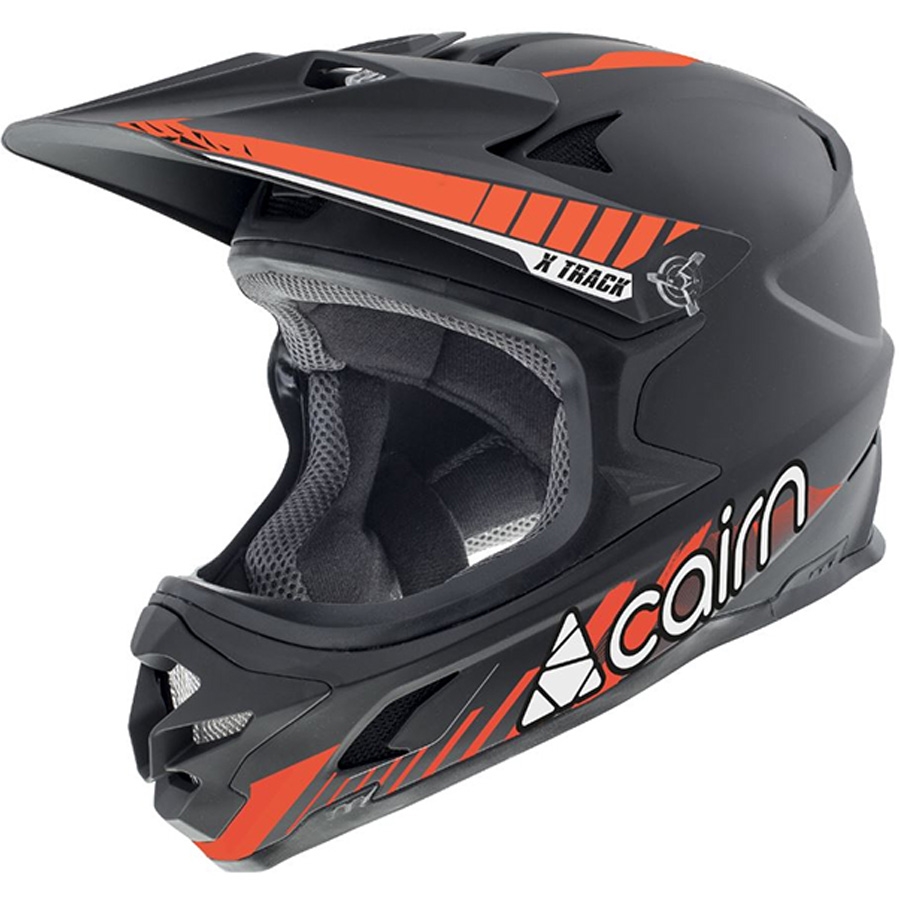 

Шлем-фуллфейс велосипедный Cairn X Track Pro black fire 58-60