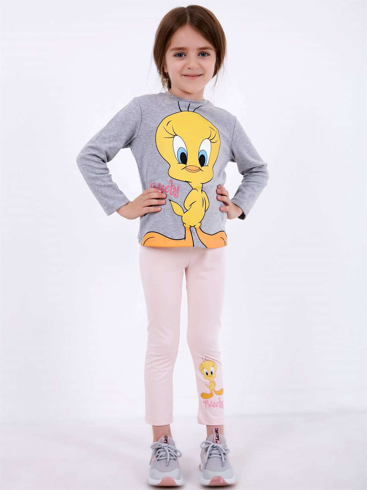 

Костюм (лонгслив + леггинсы) Cimpa Looney Tunes LT18496 116 см Серо-розовый (8691109928559)