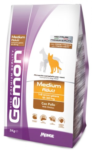 

Корм для собак средних пород Gemon DOG Medium Adult с курицей 3 кг(70386074)