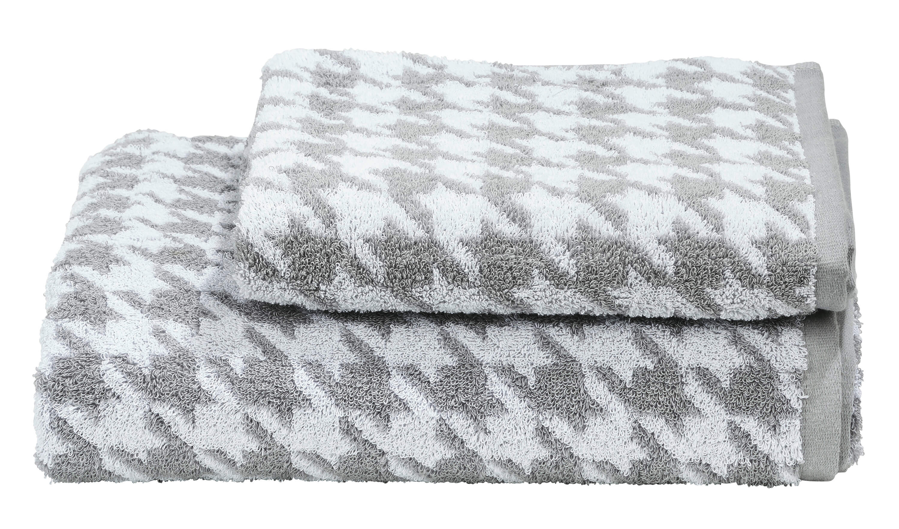

Махровое полотенце Done Shapes Bird gray with white 70х140 см