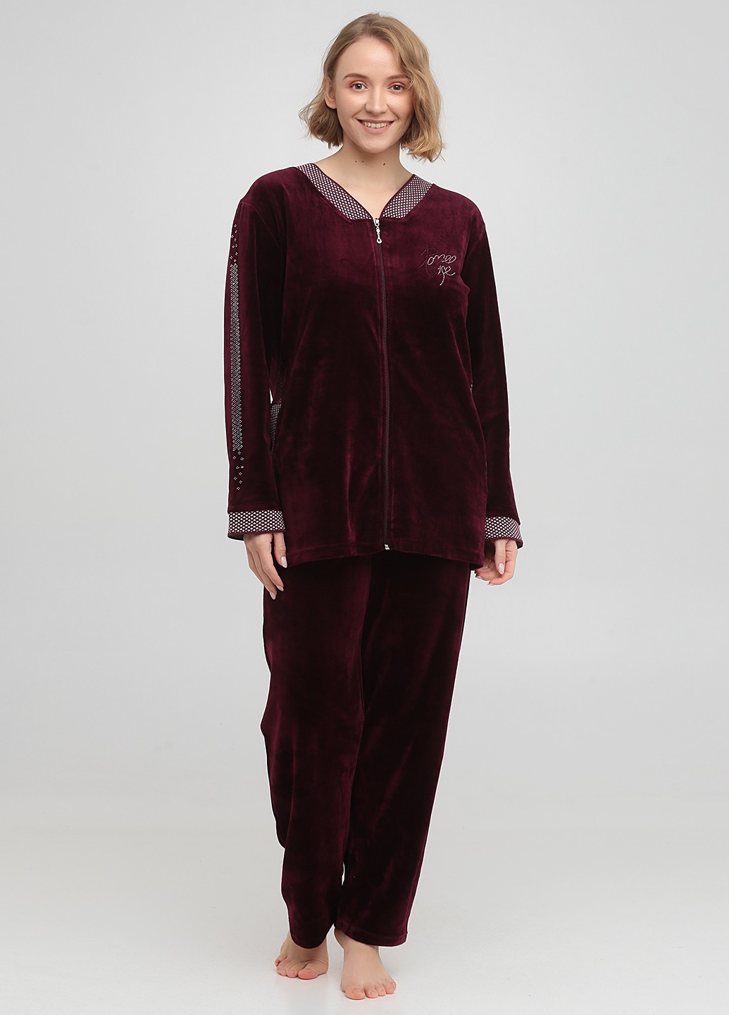

Костюм туника, брюки Romeo Life 2XL бордовый 2241
