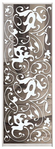 

Дверь (раздвижная система ) пескоструй гроздья на зеркале серебро рисунок 61 к шкафу-купе 85 x 255 см