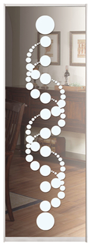 

Дверь (раздвижная система ) пескоструй спираль на зеркале серебро рисунок 60 к шкафу-купе 55 x 255 см