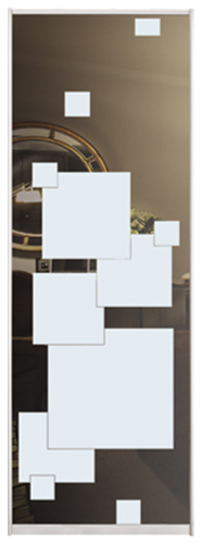 

Дверь (раздвижная система ) пескоструй матовые квадраты рисунок 52 к шкафу-купе 65 x 265 см