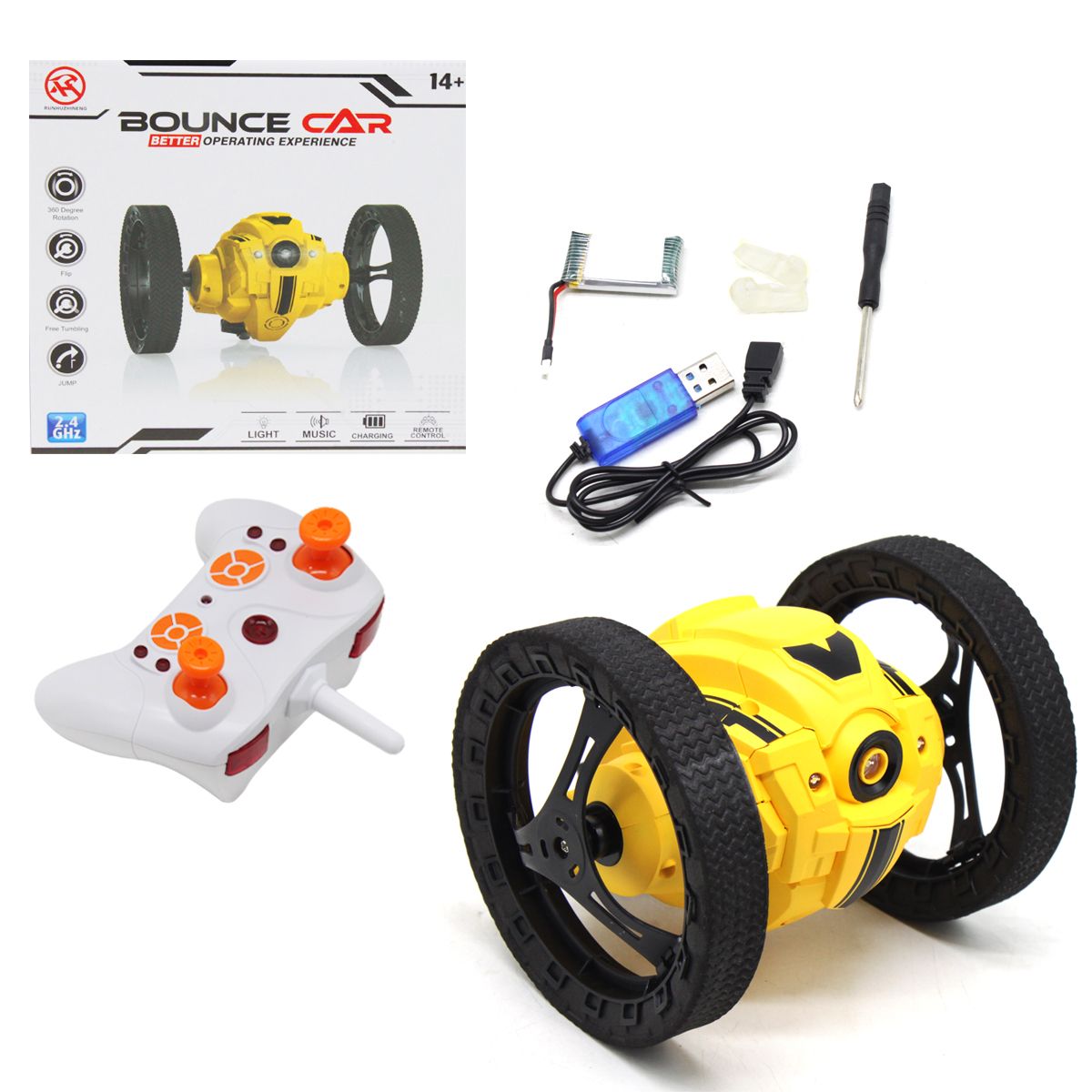 

Радиоуправляемая машинка Bounce Car желтая MiC (RH805) (171860)