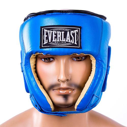 

Боксерский шлем кожаный Everlast S синий (EVSV480SB)