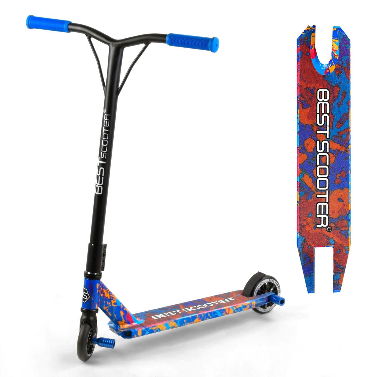 

Самокат трюковый 78107 Best Scooter HIC-система, пеги, алюминиевый диск и дека, колёса PU 110мм Сине-красный